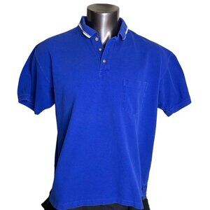 Eddie Bauer Golf Polo Shirt Mens Blue Collared Top Size XL u
